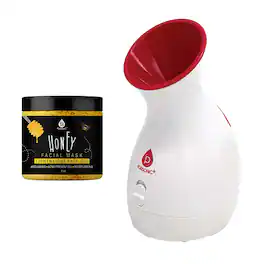 Pursonic - Spa-Glow Facial Bundle: Facial Steamer Hot Mist Spa + Honey Facial Mask - Multicolor