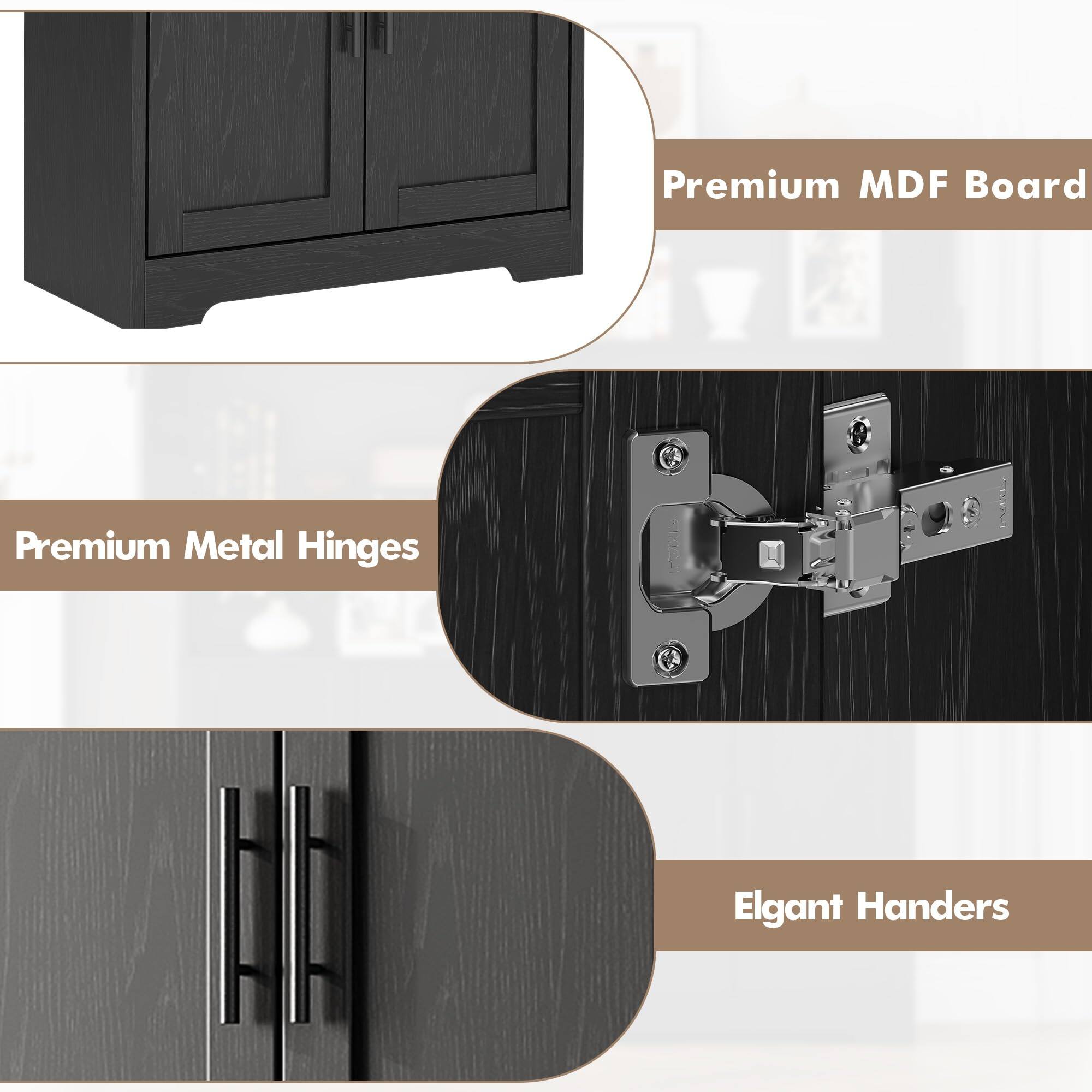 Premium MDF Board

Premium Metal Hinges

Elegant Handers