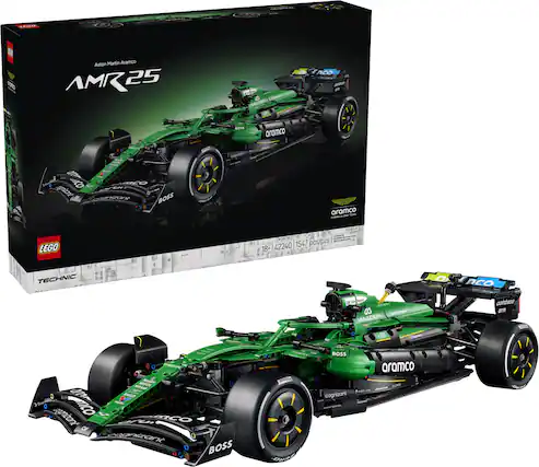 Aston Martin Aramco AMR25
25 0
MAKZEN
oxinco
nco
- 2 BOOE aramco
J ICO CO a y BOSS aramco
- - - LEGO - + 42240
1547 pcs/pzs
18 TECHNIC
O ACO tan - a0
Svew MAADEN do coicase ar
L 2 RVOX Aeces ~ Aece
ICo
E uynizont or aCO opicant
BOSS FMRE ONEO
BOSS cognizant aramco
- -