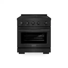 ZLINE - 30 in. 4.2 cu. ft. Paramount Freestanding Induction Range with 4 Burners and Electric Oven - Black Stainless Steel