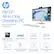 The text on the image is grouped and corrected as follows:
"HP 27" All-in-One Desktop PC - Best for creative and technical use - Intel Core Ultra 7 155U processor - Intel Graphics - 16 GB RAM - 512 GB SSD - 27" diagonal Full High Definition HP True Vision touchscreen - FHD IR camera - Height adjustable stand"