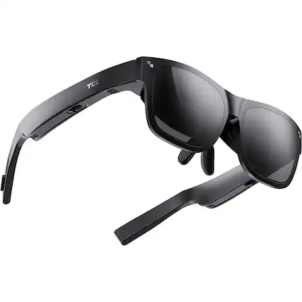 Front. RayNeo - TCL NXTWEAR S AR/XR Smart Glasses 201" Micro OLED - Black - Black.
