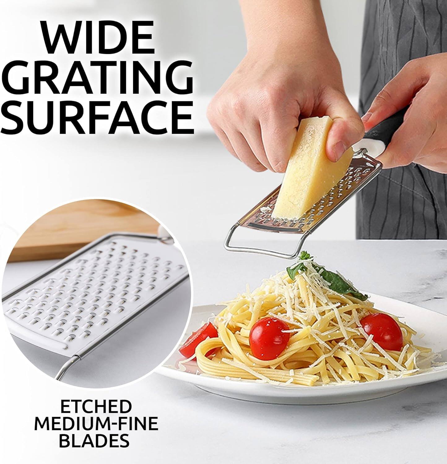 WIDE GRATING SURFACE

ETCHED MEDIUM-FINE BLADES