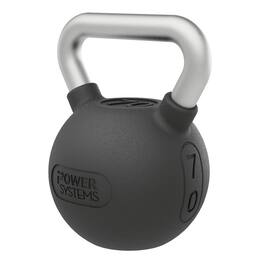 Power Systems - Elite Rubber Kettlebell -70 lb - Premium Rubber Coated Kettlebell for Strength Training - Black