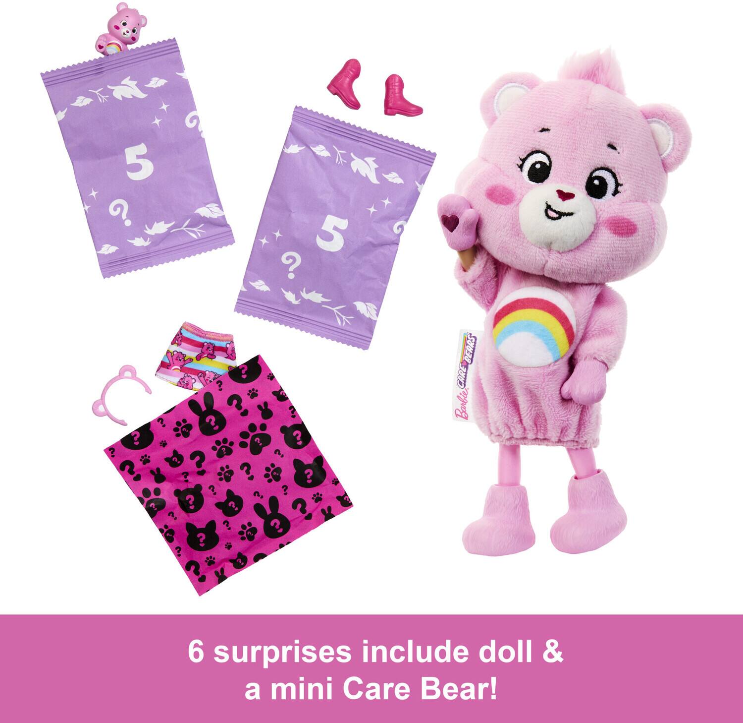 6 surprises include doll & a mini Care Bear!