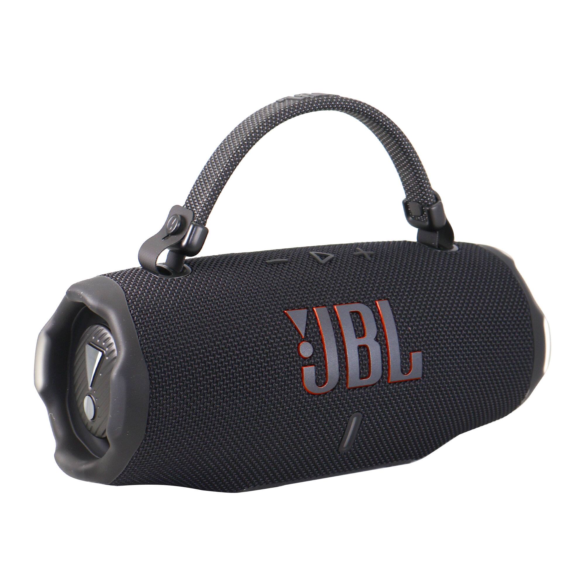 Angle. JBL - 2x JBL Charge 6 Portable Waterproof Bluetooth Speaker (Black) - Black.