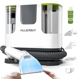 Mujerbay - 12Kpa Upholstery Carpet Cleaner, Portable Spot Cleaner with Wheels & Handle, Cleaner Couch - Green