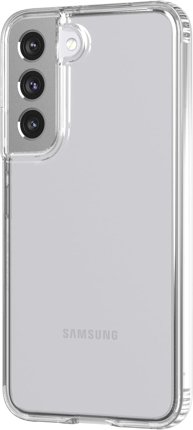 Front. Tech21 - Tech 21 EvoClear  Multi-Drop Phone Protection Clear Case For Samsung Galaxy S22 - Clear.