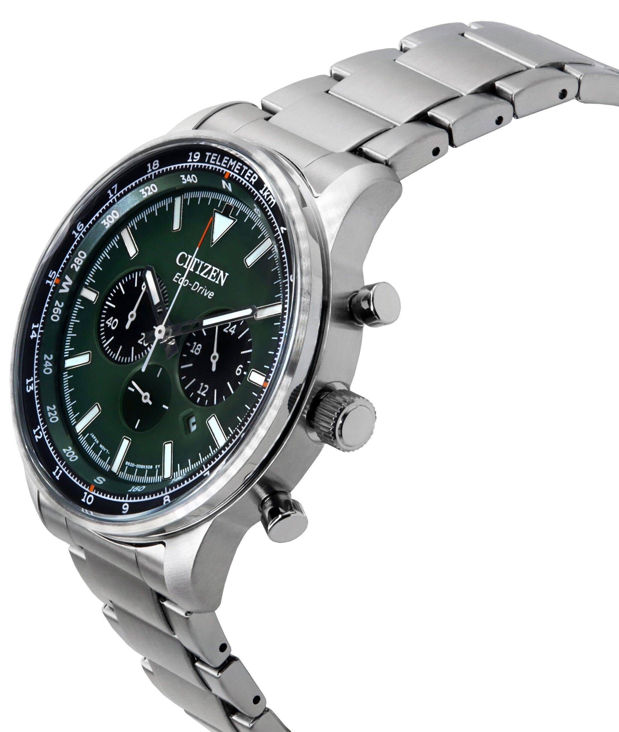 Citizen Eco Drive Chronograph Tachymeter Telemeter CA4500 91X Mens
