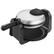 Front. Black+Decker - Black+Decker 4 waffle Black/Silver Stainless Steel Belgian Waffle Maker - Silver.