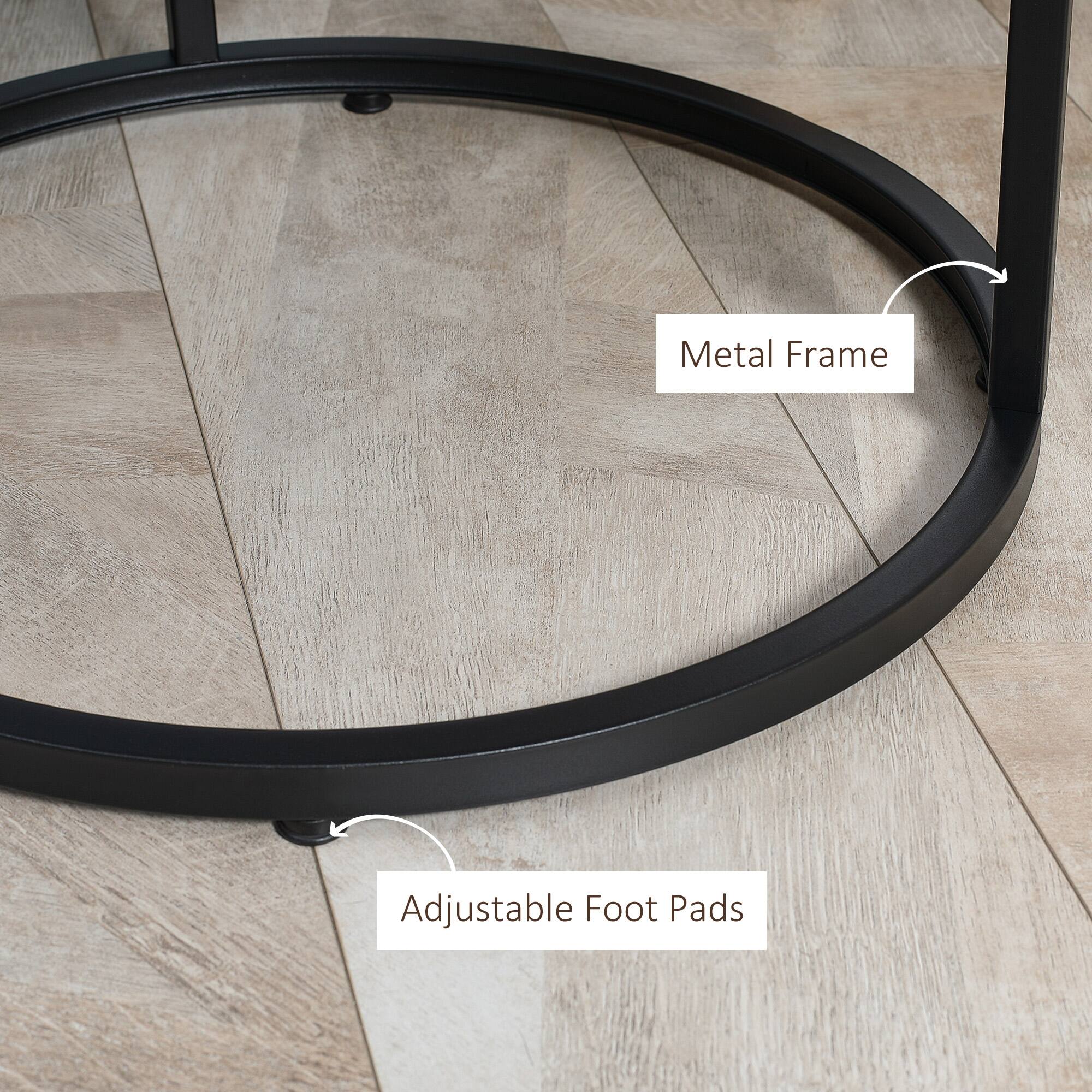 Metal Frame, Adjustable Foot Pads