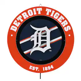 Evergreen Enterprises - Detroit Tigers 15" LED Round Metal Lit Wall Sign - Multicolor