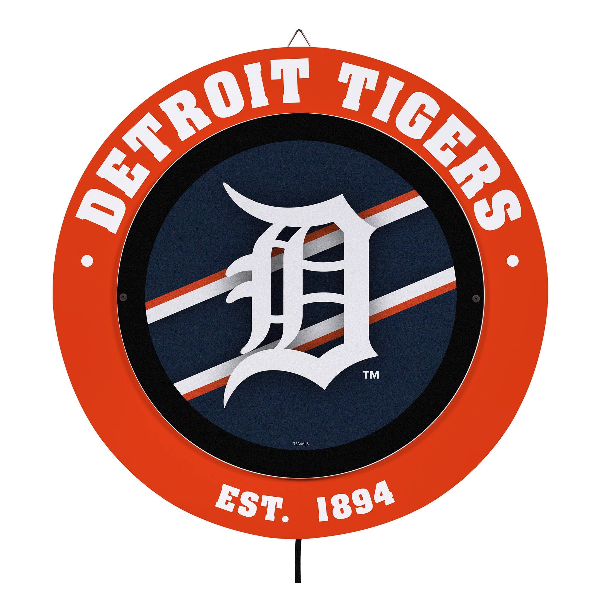 Detroit Tigers 15" LED Round Metal Lit Wall Sign