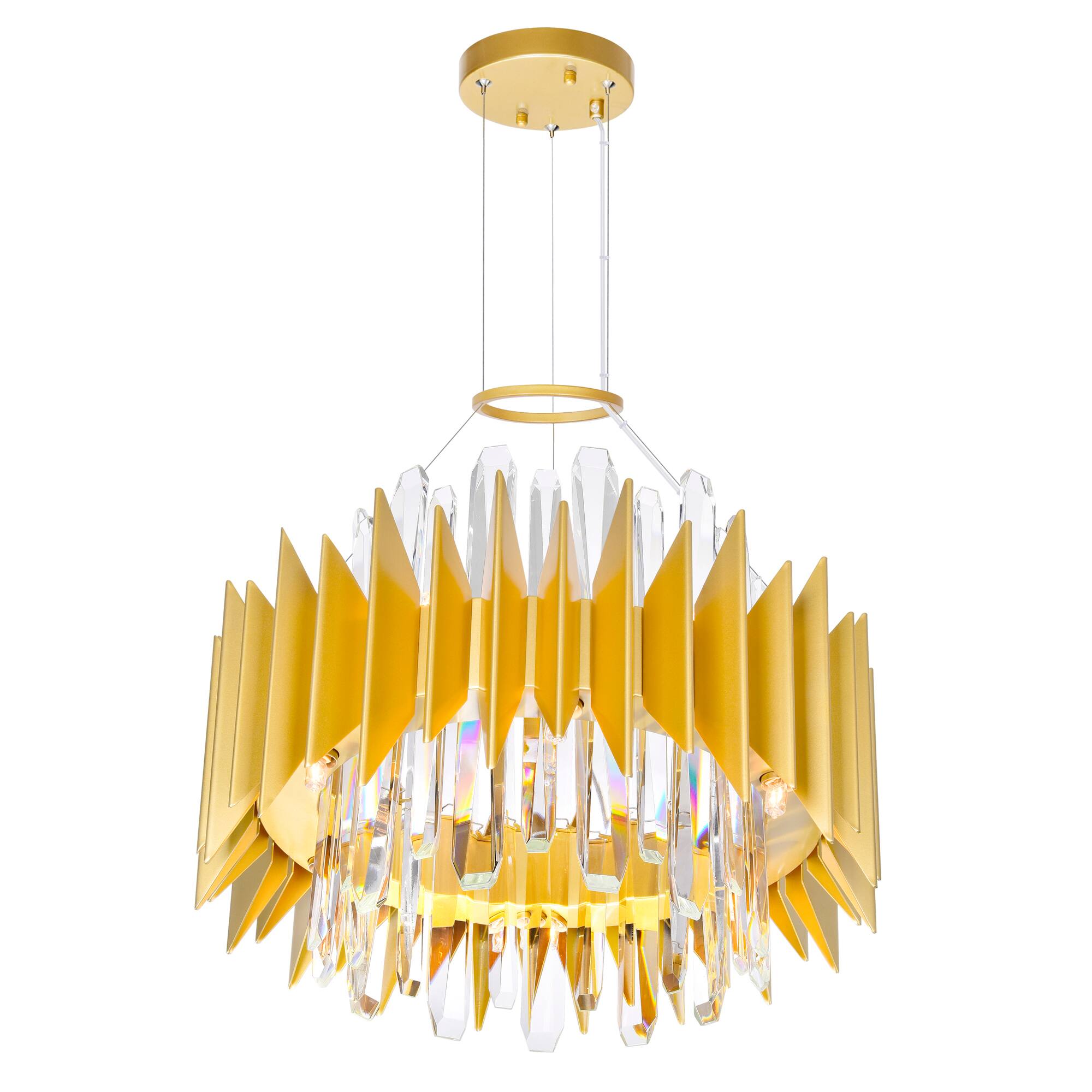 Left. CWI Lighting - Cityscape 12 Light Chandelier With Satin Gold Finish - Satin Gold.