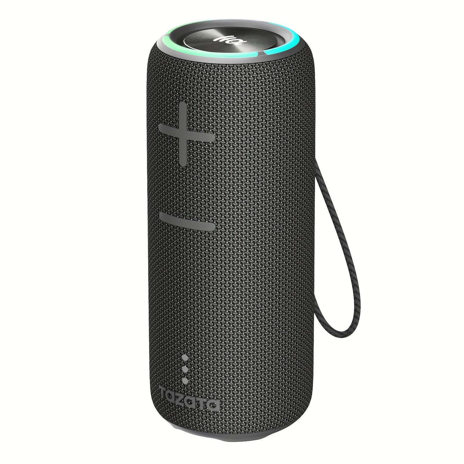 Phivve - Portable Bluetooth Speaker with TF, 360° Surround Sound, 8h Playtime, Dustproof & Waterproof & Wireless - Black