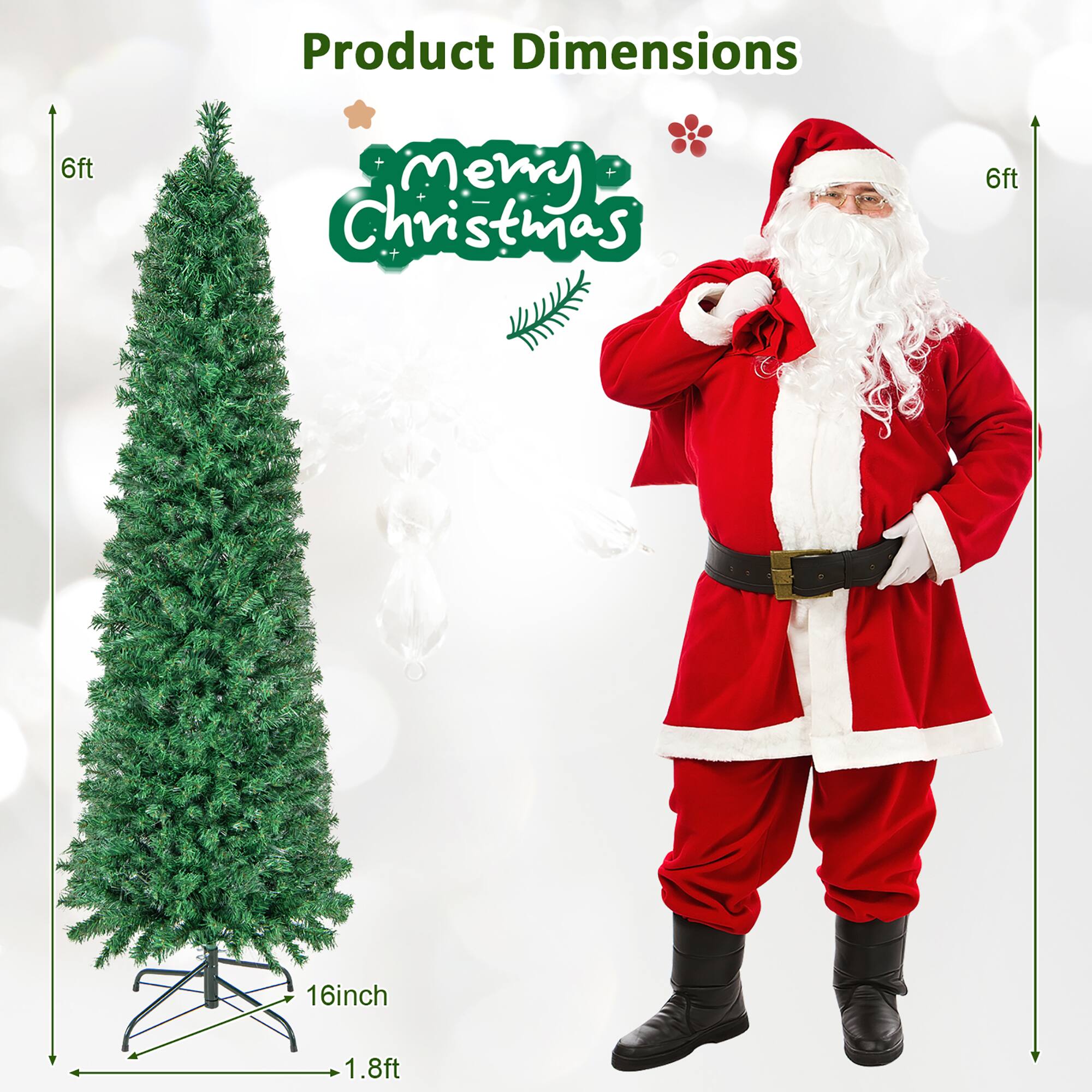 Product Dimensions

6ft

16inch

1.8ft

6ft

Merry Christmas