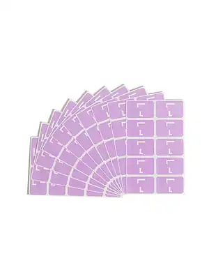 Front. Smead - Smead AlphaZ ACCS Identification & Color Coding Label, L, Purple/White, 100/Pack (67182) - Purple.