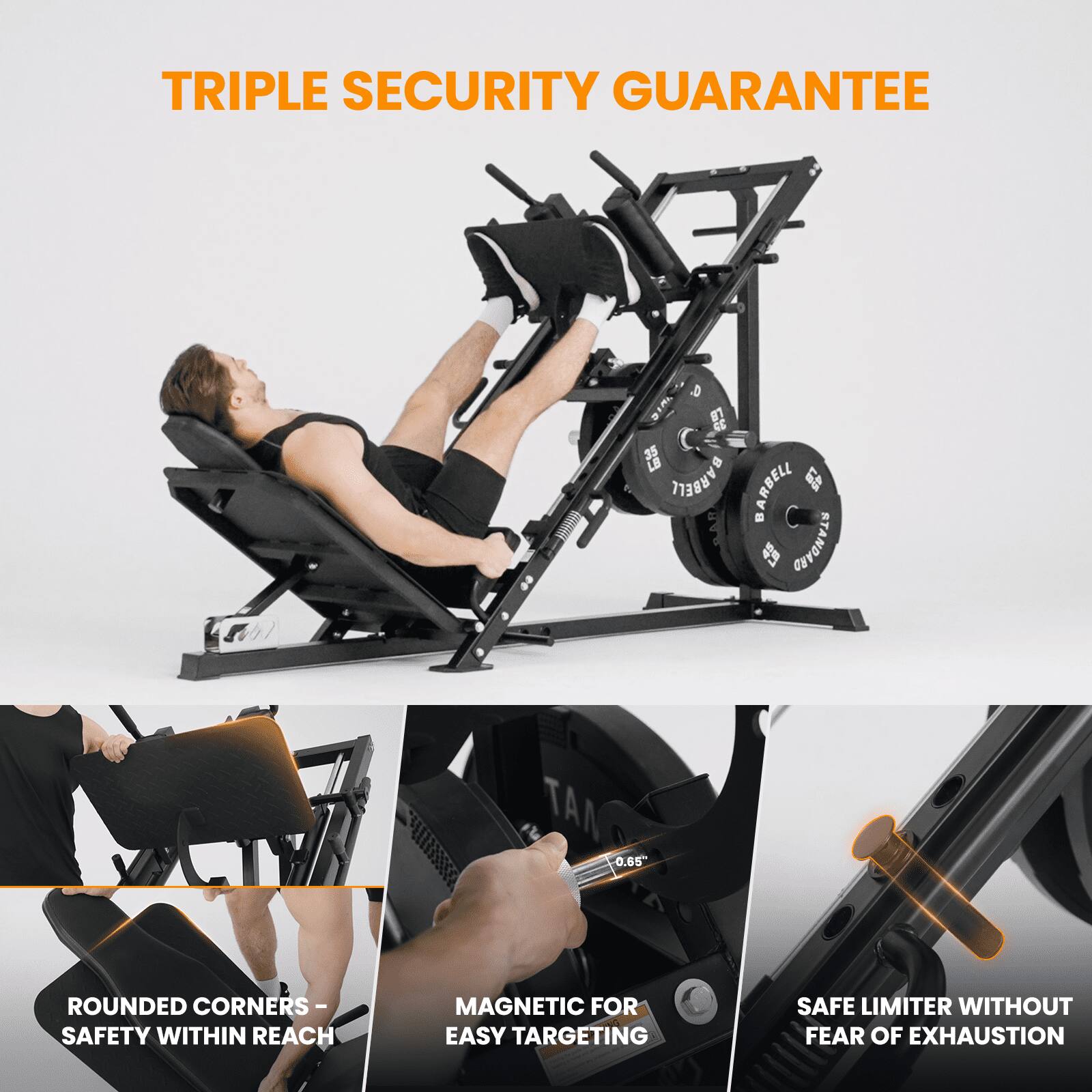 TRIPLE SECURITY GUARANTEE

- ROUNDED CORNERS - SAFETY WITHIN REACH
- MAGNETIC FOR EASY TARGETING
- SAFE LIMITER WITHOUT FEAR OF EXHAUSTION