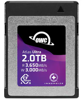 OWC Atlas Ultra 2.0TB
R 3,650MB/s
W 3,000MB/s
CFexpress 4B
INNERGIZE