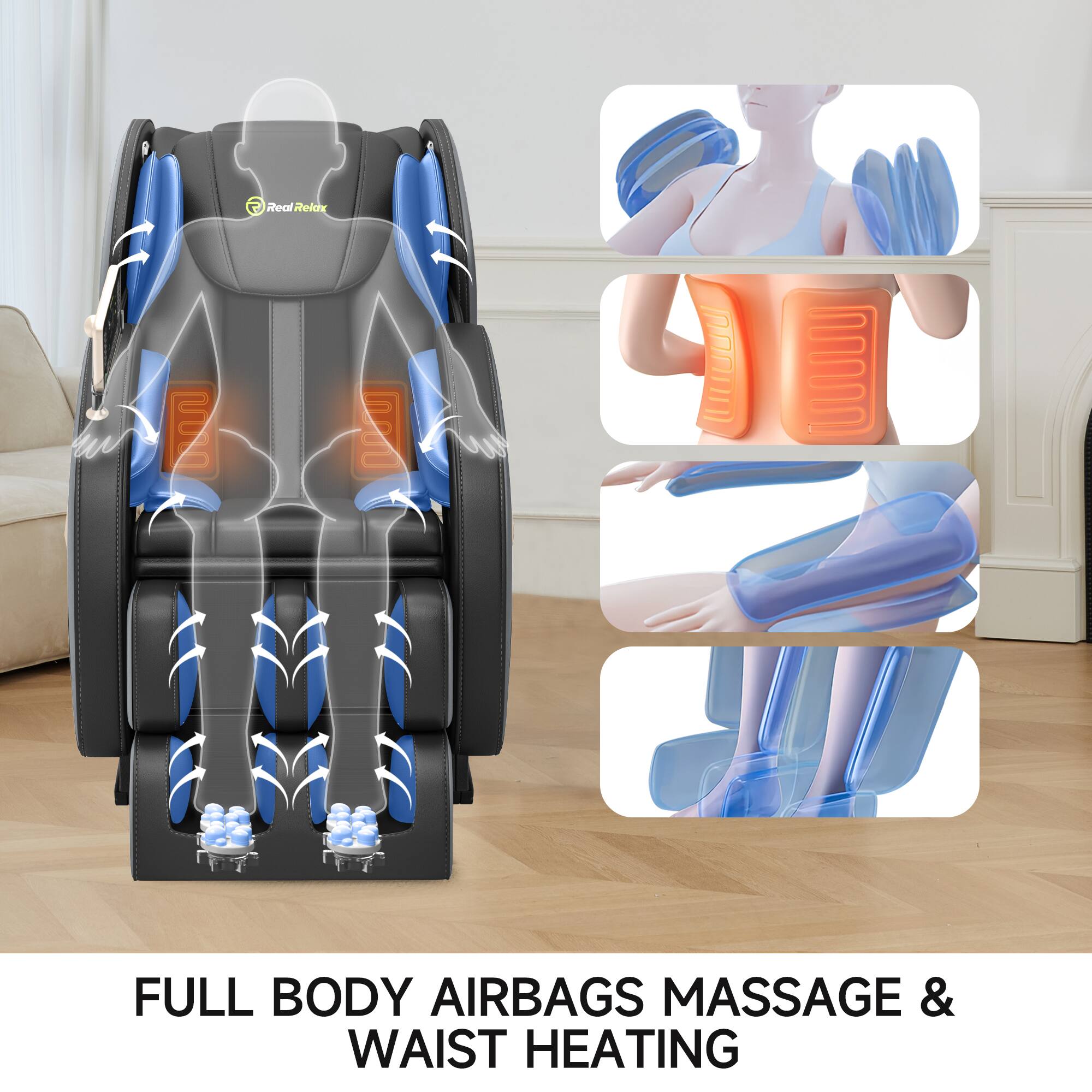 FULL BODY AIRBAGS MASSAGE & WAIST HEATING