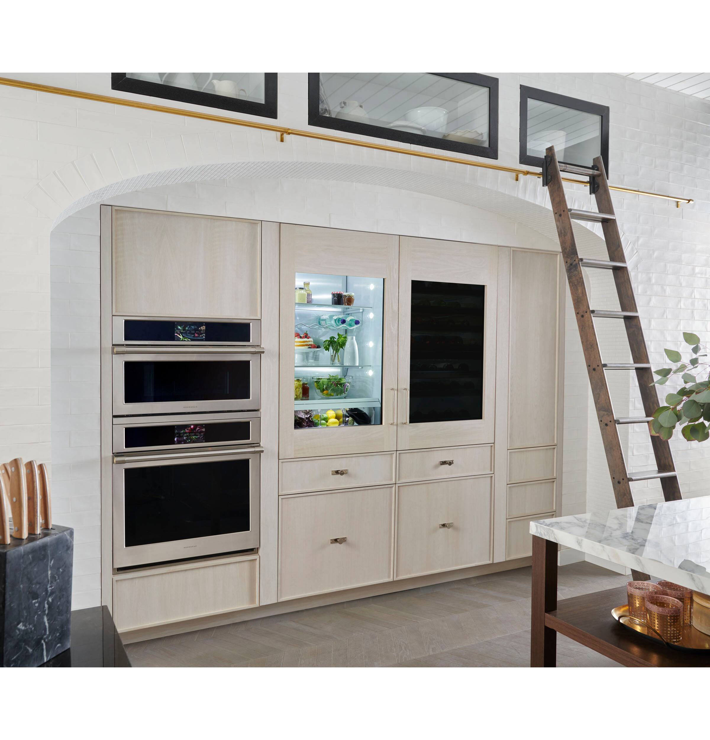 Alt View 27. Monogram - 14.5 Cu. Ft. Bottom Freezer Built-In Refrigerator with Dual Refrigeration System - Stainless Steel.