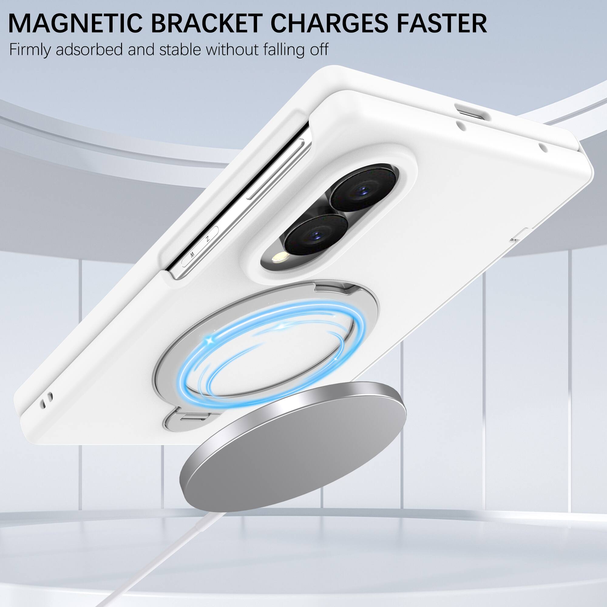 MAGNETIC BRACKET CHARGES FASTER  
Firmly adsorbed and stable without falling off