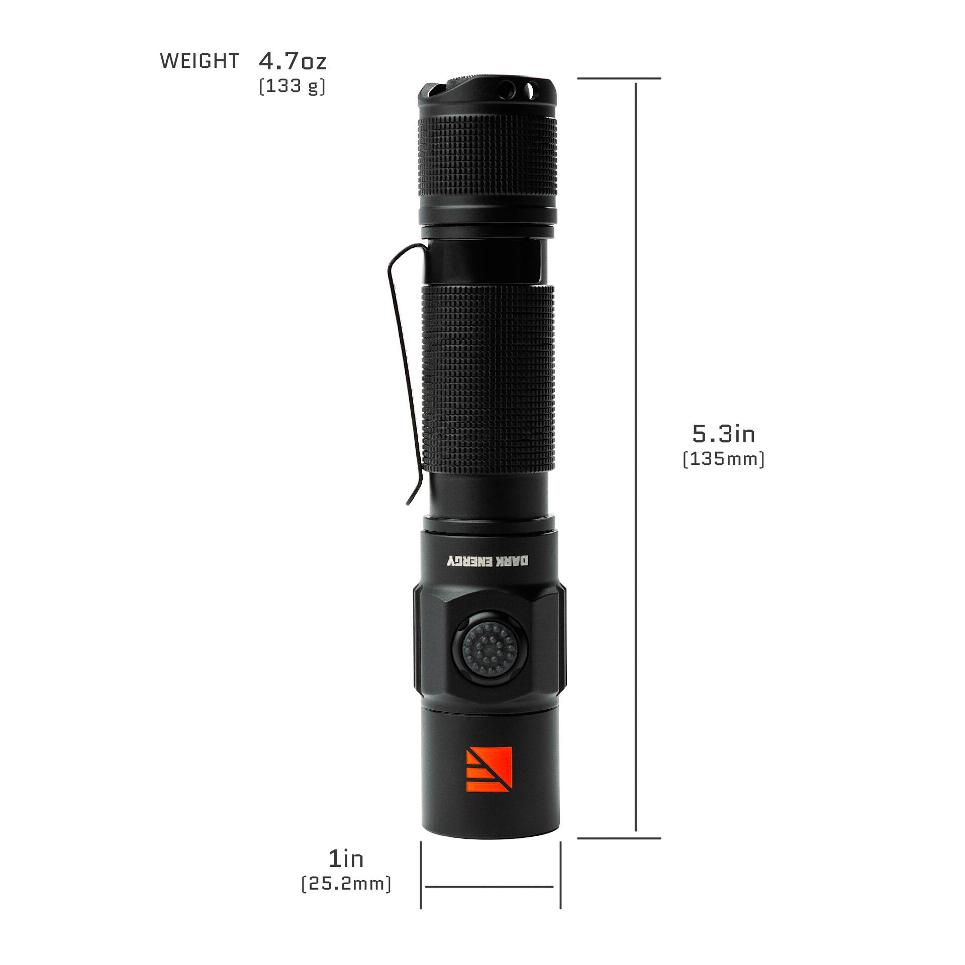 WEIGHT 4.7oz [133 g]
5.3in [135mm]
1in [25.2mm]