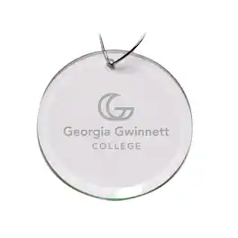 Jardine - Georgia Gwinnett Grizzlies Team Logo 3'' Round Glass Ornament - Multicolor