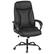 Front. Costway - Big & Tall Leather Office Chair with Adjustable High Back - Black.
