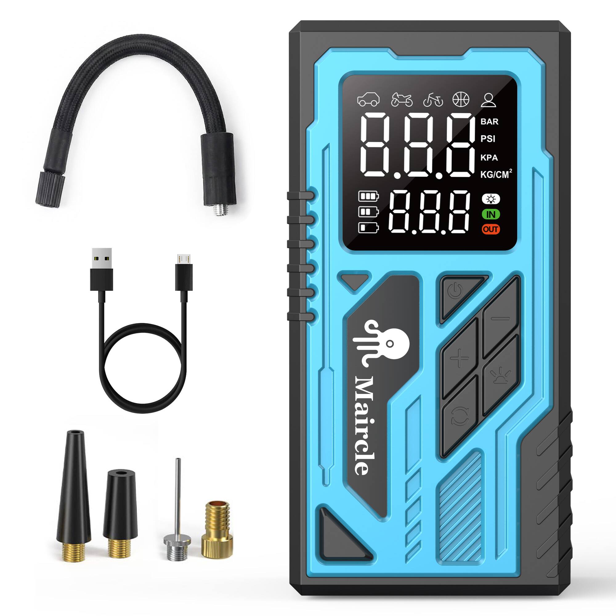 BAR PSI  KG/CM2  IN OUT  
Maircle