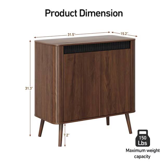 Product Dimension: 31.5" x 15.2" x 31.3" x 7.2"  
Maximum weight capacity: 150 Lbs