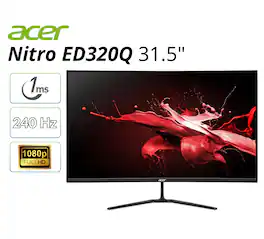 Acer - Refurbished Excellent - Nitro ED320Q X2 31.5" LCD Gaming Monitor 240Hz 1920x1080 Full HD - Black