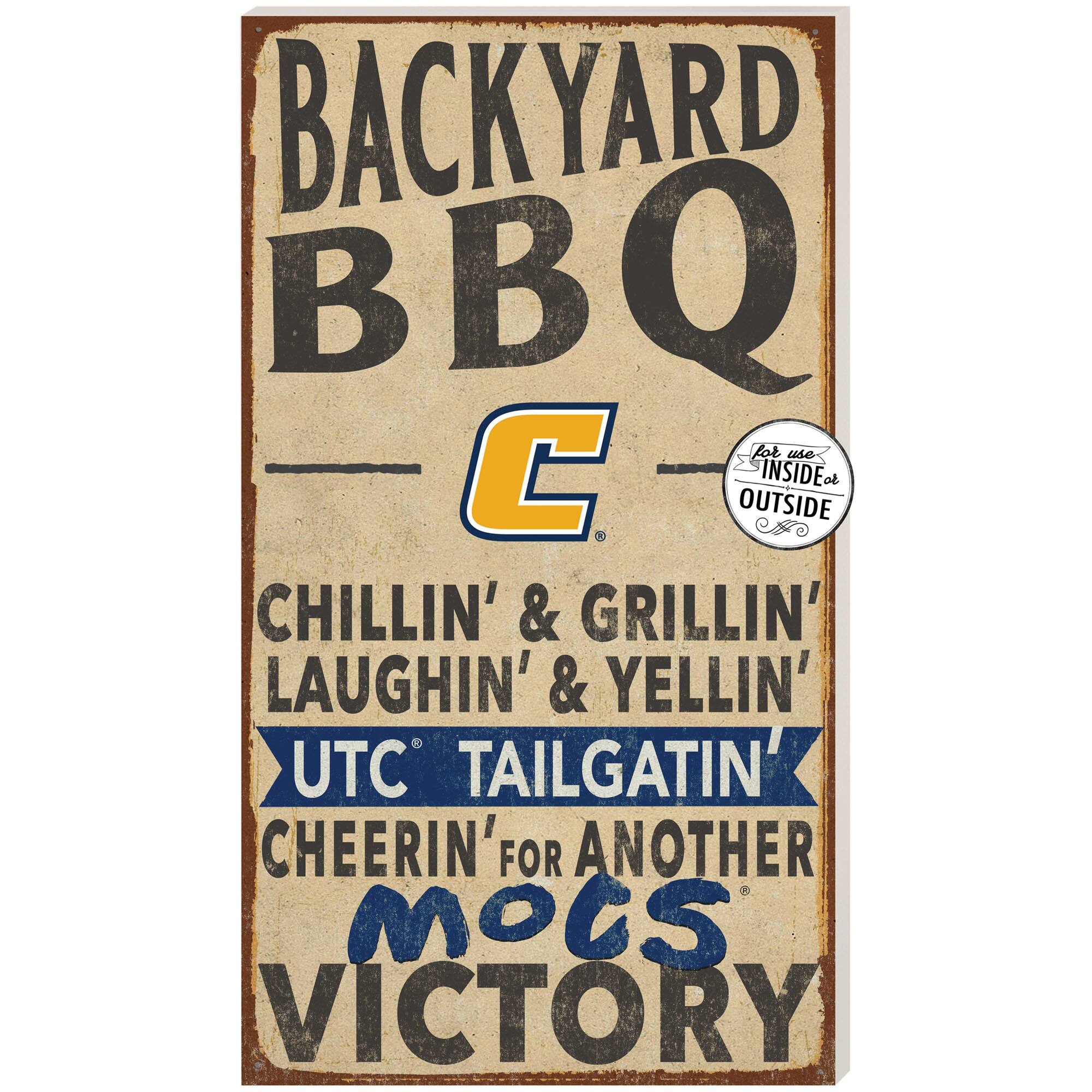 Tennessee Chattanooga Mocs 11" x 20" Indoor/Outdoor BBQ Sign