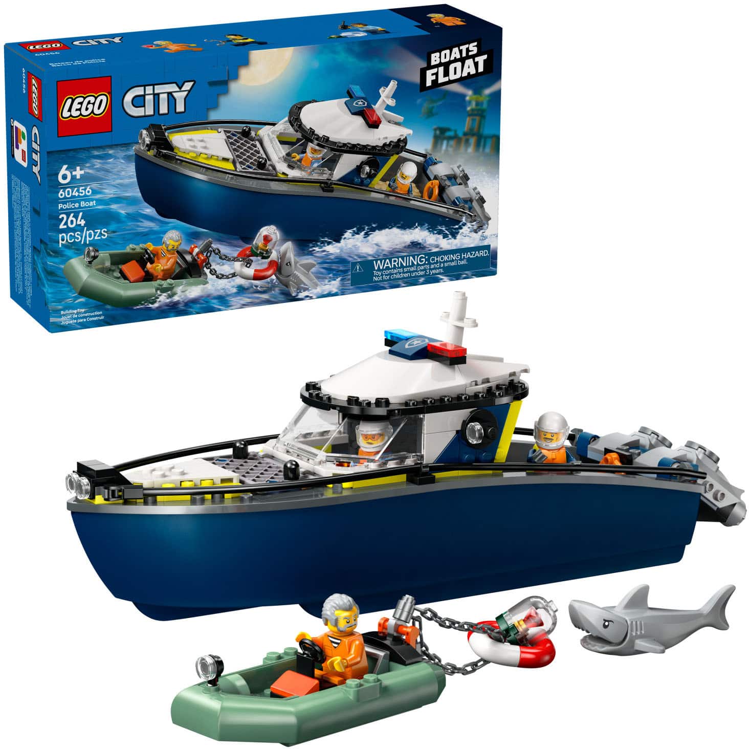 LEGO - City Police Boat Chase Building Toy 60456 - Front_Zoom
