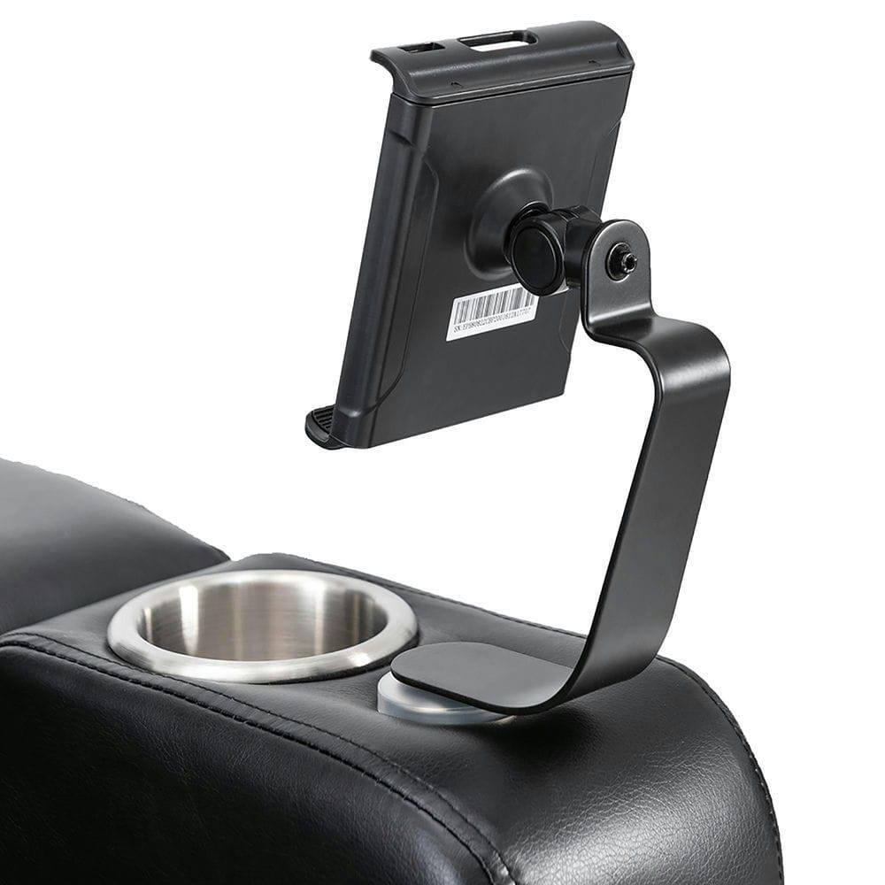 Alt View 6. Kadyn - Premium Power Recliner with Storage Arms, Cupholders, Swivel Tray Table & Phone Stand  - Black - Black.