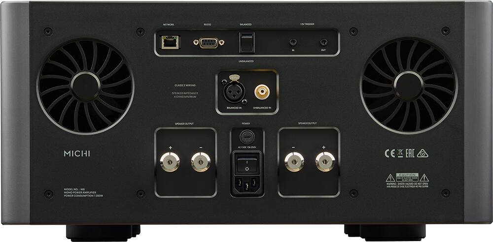 TWORK -230 BALANCED 12V TROOPER IN OUT UNSALANCED CLASS WIRING SPEAKER IMPEDANCE 4 OHMS MINIMUM BALANCED - UNIBALANCED - SPEAKER OUTPUT POWER SPEAKUROUFUT MICHI + ACPURE _ I + EAC CAUTION MODEL NO.I B MONO POWER AMPLIFIER POWER CONSUMPTION 1200W RAINNC SHOCK IAZARO-D0 NOT PC O a CHOC OR