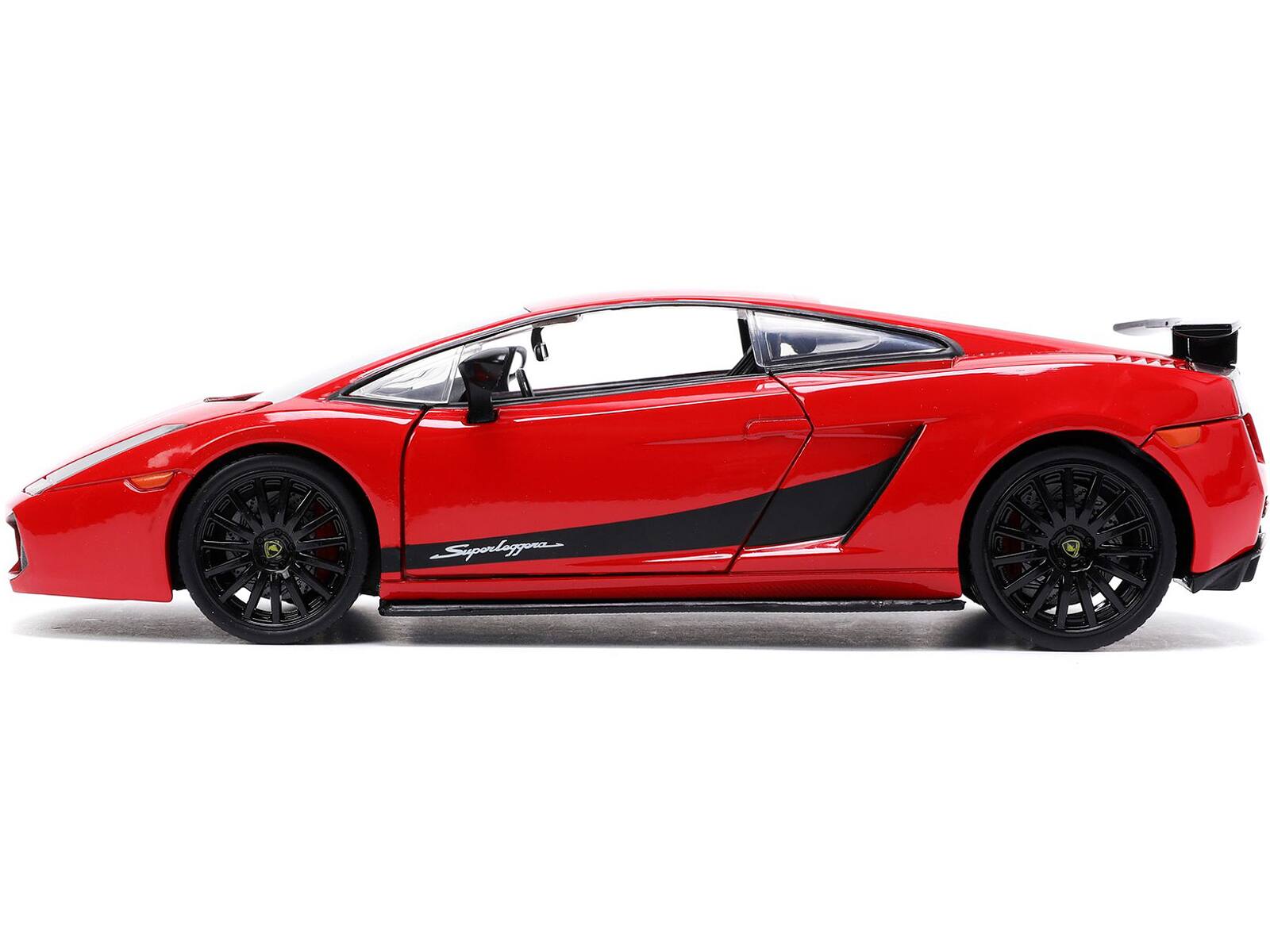 Alt View 2. Jada - Lamborghini Gallardo Superleggera Red with Black Stripes "Hyper-Spec" Series 1/24 Diecast Model Car by Jada.