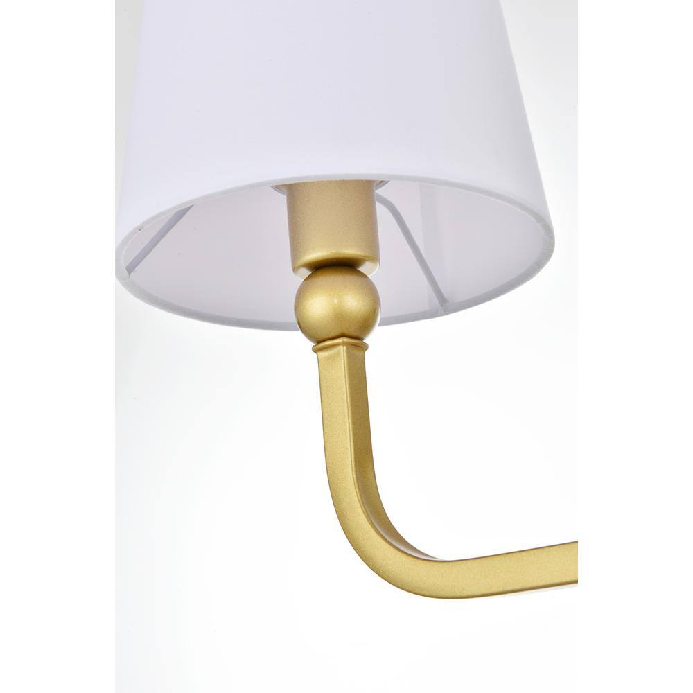 Alt View 1. Living District - Colson 2 light Brass and Clear Bath Sconce - Brass And Clear.