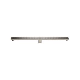 Alfi - 36" Modern Stainless Steel Linear Shower Drain with Groove Lines - Gray