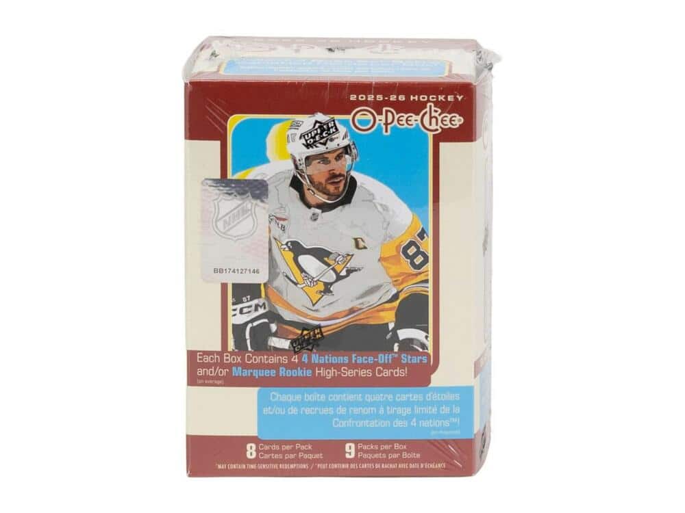 2025-26 Upper Deck O-Pee-Chee Hockey 9-Pack Blaster Box price history on PriceWatchPro