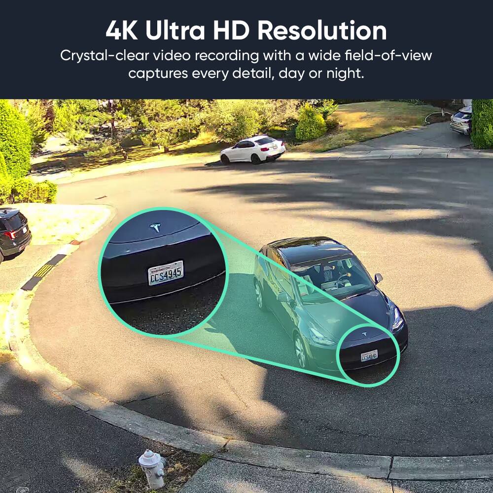 4K Ultra HD Resolution  
Crystal-clear video recording with a wide field-of-view captures every detail, day or night.  

CC S4945 Y 1300