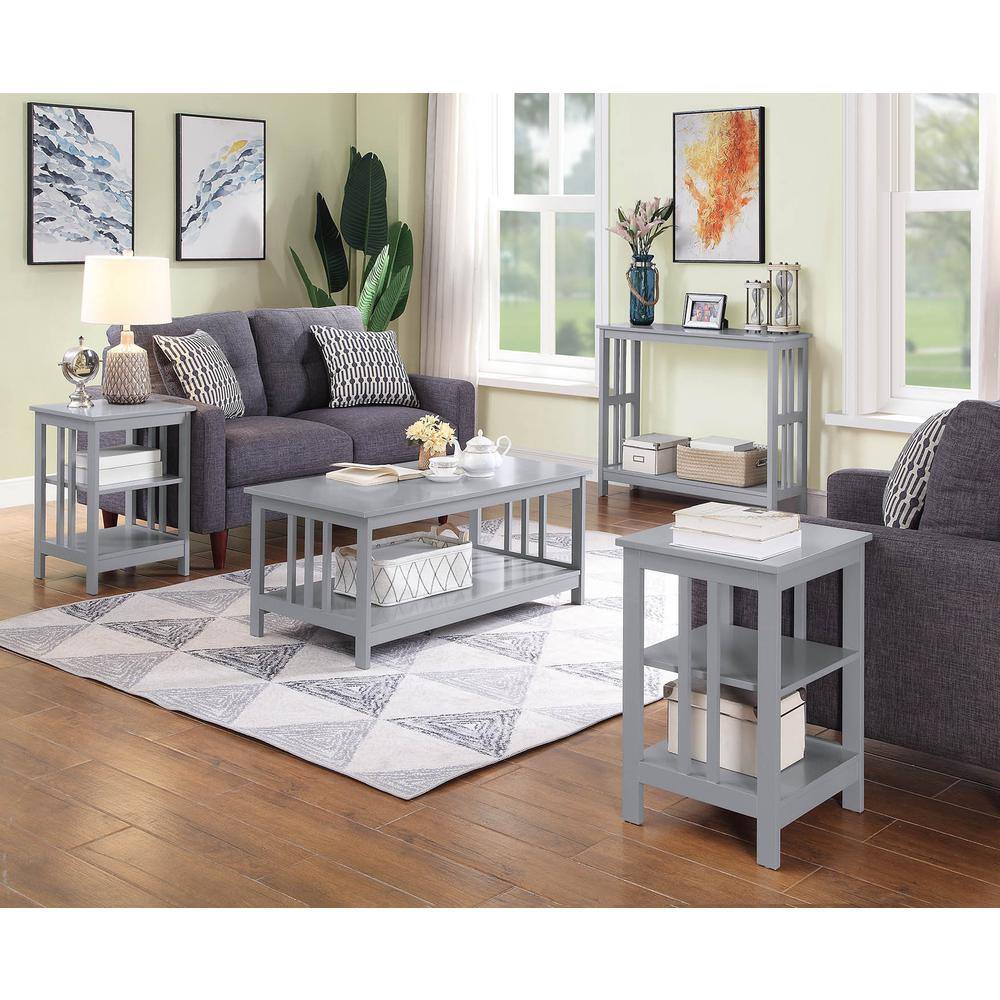 Alt View 6. Convenience Concepts - Mission Coffee Table - Gray.