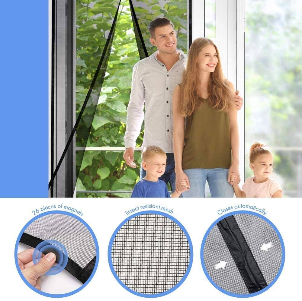 26 pieces of magnets, Insect resistant mesh, Closes automatically