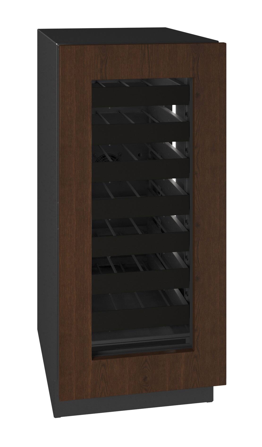 Angle. U-Line - U-Line 15"W. 2.8 Cu.Ft. Built-In Wine Refrigerator-Panel Ready Frame/Glass - Integrated Frame.