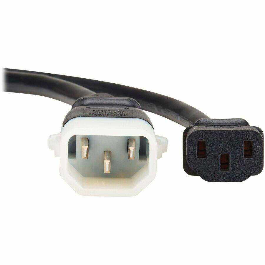 Alt View 1. Tripp Lite - Eaton Tripp Lite Series PDU Power Cord, C13 to P-Lock C14 - North America and Europe Rated, 10A, 250V, 18AWG, 6 ft. - Black.