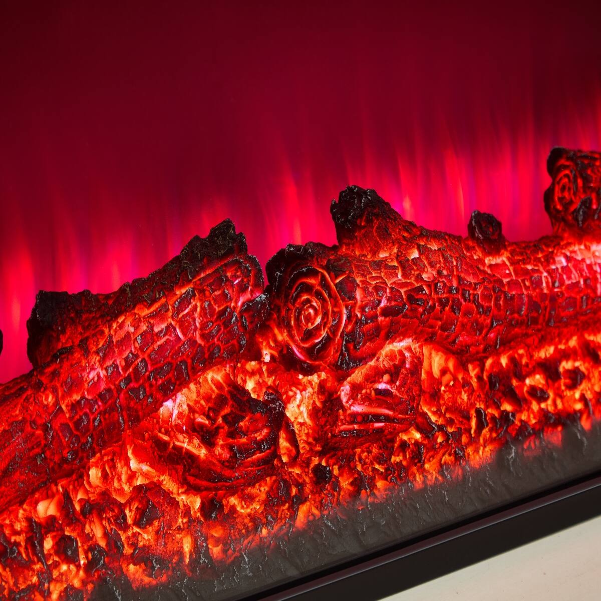 Back. Loheer - Loheer 30 inch electric fireplace insert Recessed Wall Heater Black - Black.