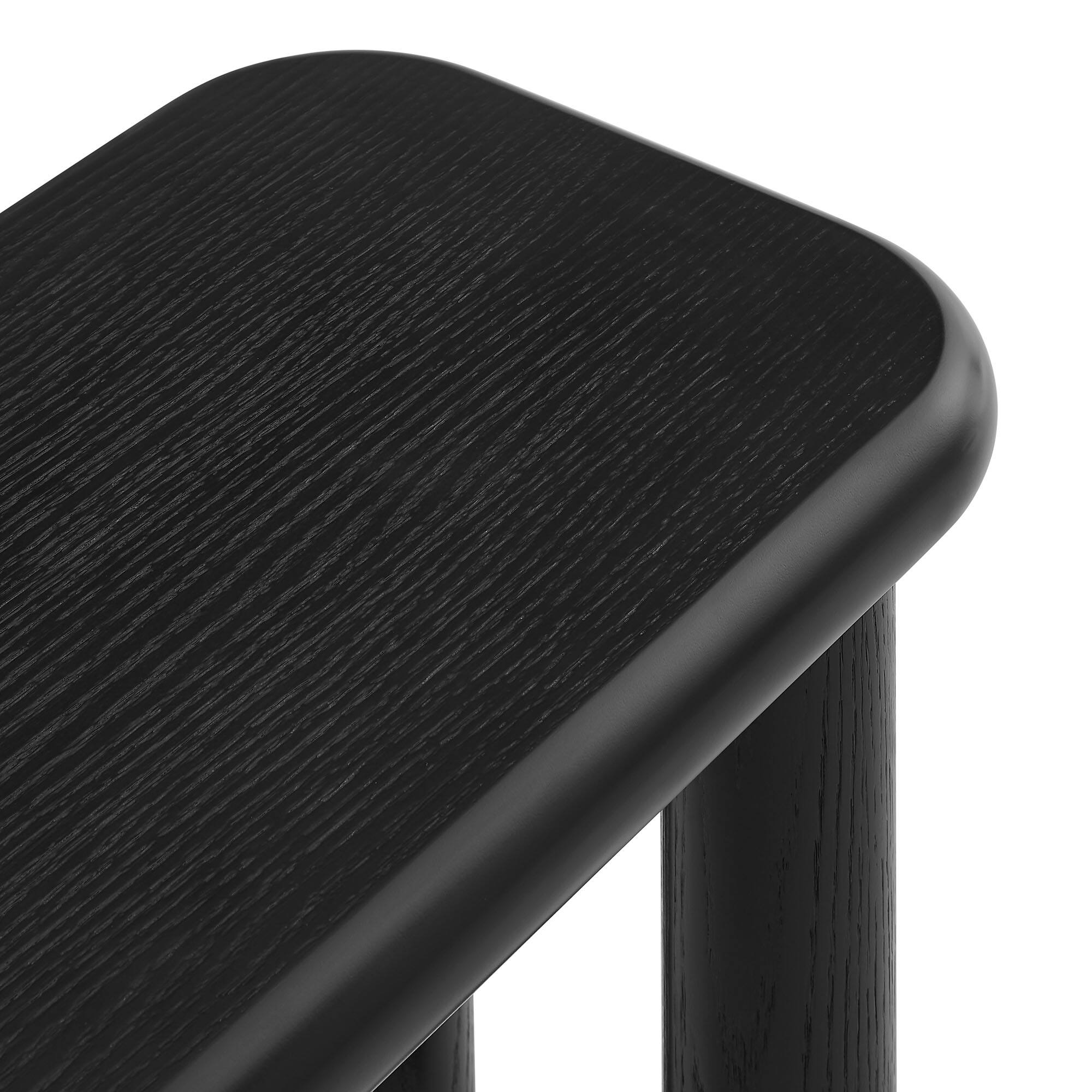Alt View 5. Modway - Alvia 58" Oak Wood Bench by Modway - Black.