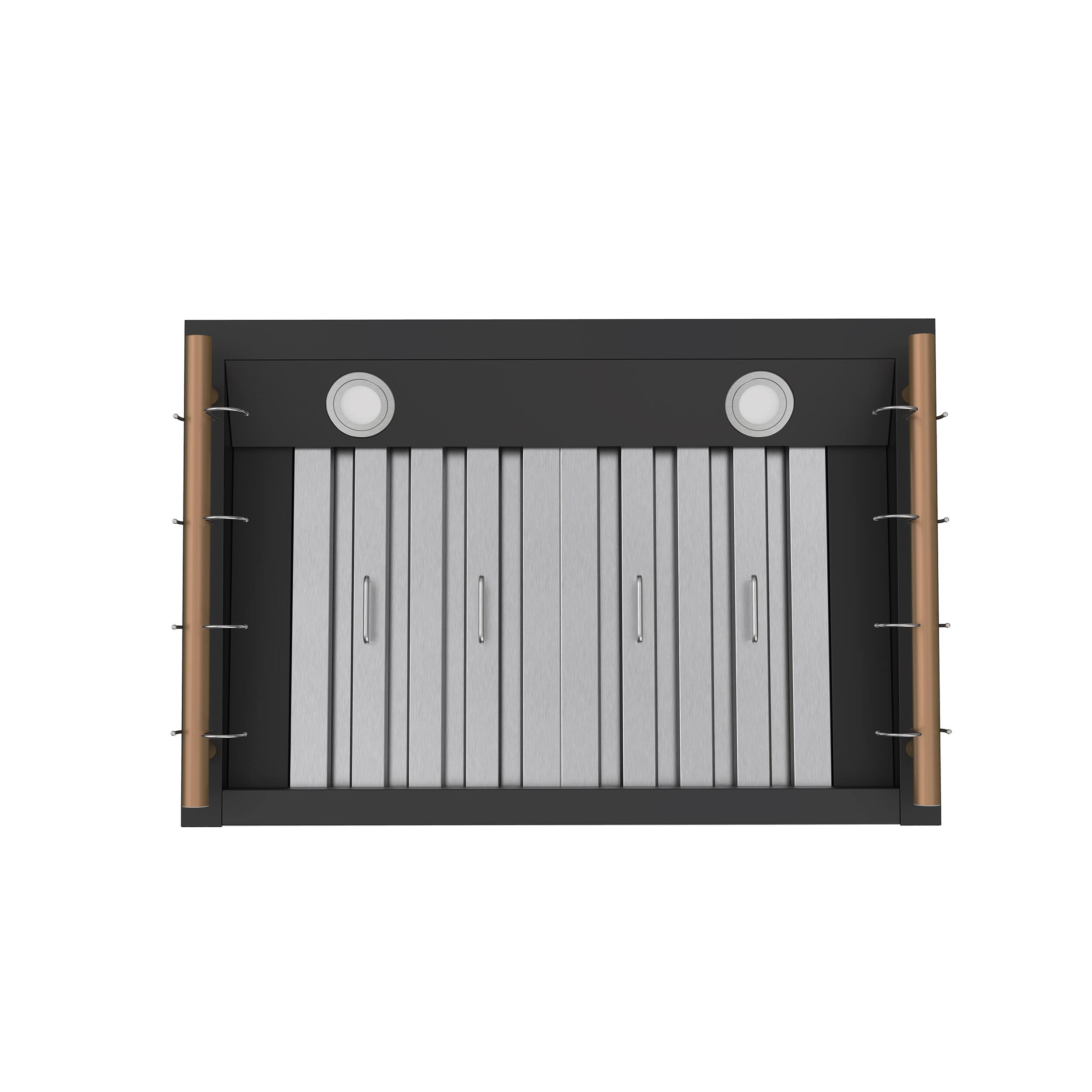 Alt View 4. Forno Appliances - Venezia 30" Wall-Mounted Range Hood with Touch Controls and Baffle Filters - Black.