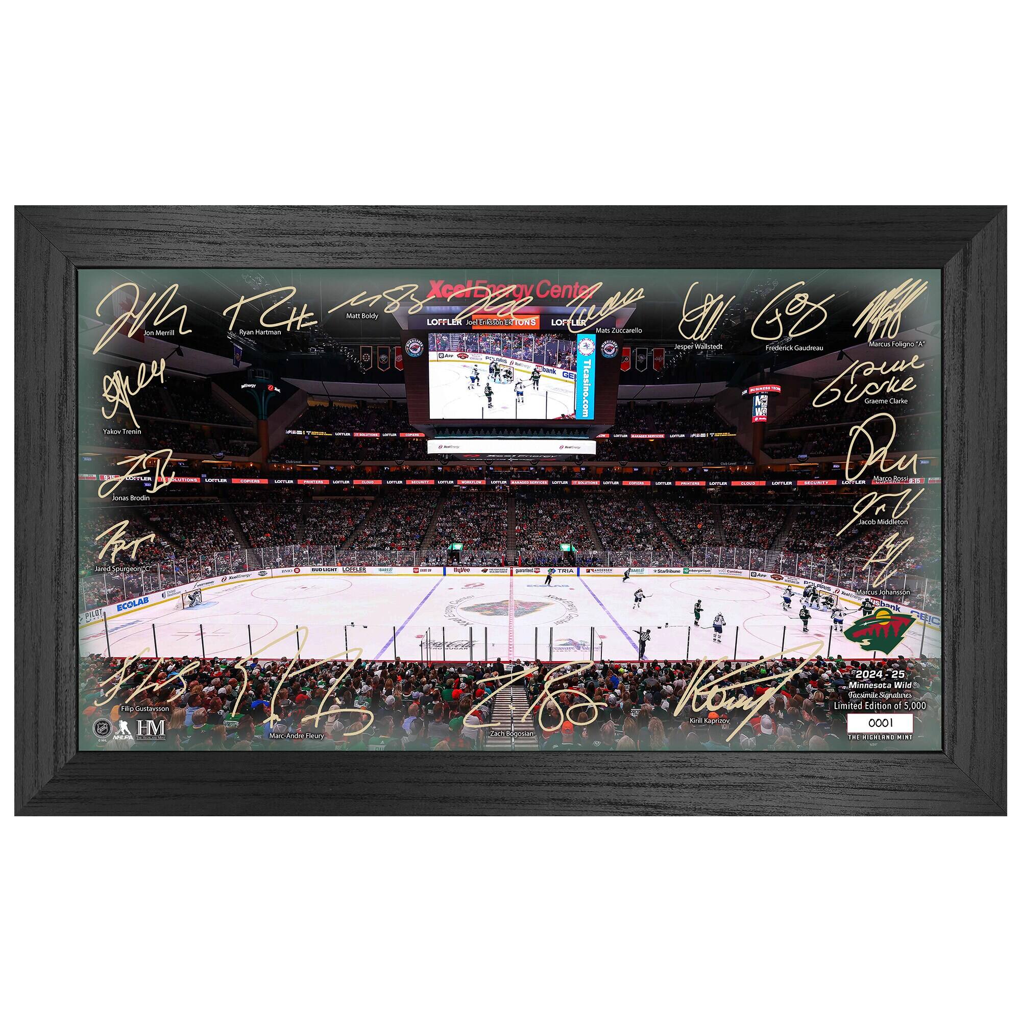 Minnesota Wild 2024-2025 Signature Rink Print