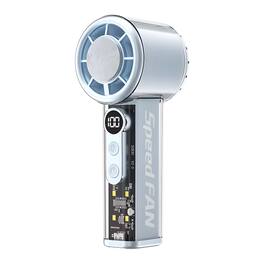 Cluzine - Portable Handheld Fan, 100-Speed Ice Wind, High Speed Turbine, with LED Display, for Outdoor & Travel